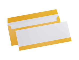 3d Envelope mockup template front view