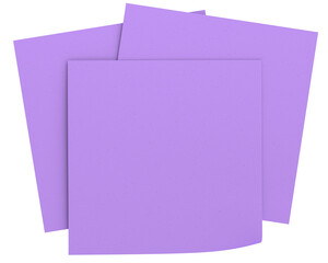 3D note paper. Sticky note. 3D illustration.