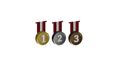 Premium medal 3d realistic vector illustration