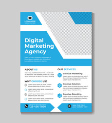 Corporate creative modern digital marketing flyer design template