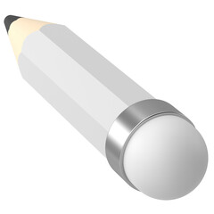 3D pencil. 3D illustration. 3D rendering.