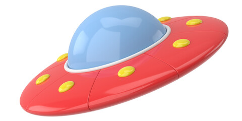 UFO. 3D illustration. 3D rendering.