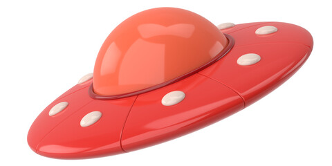 UFO. 3D illustration. 3D rendering.