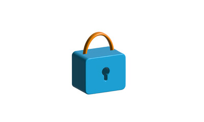 3d realistic padlock icon