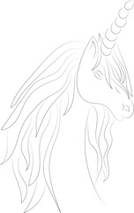 Unicorn Vector Line art coloring pages unicorn illustration for coloring book