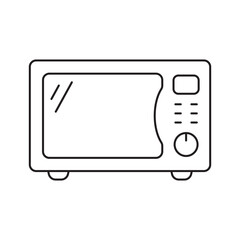 Microwave oven thin line icon. Kitchen appliance icon. Simple microwave oven icon for templates, web design and infographics.