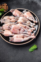 meat frog leg frozen food meal food snack on the table copy space food background rustic top view