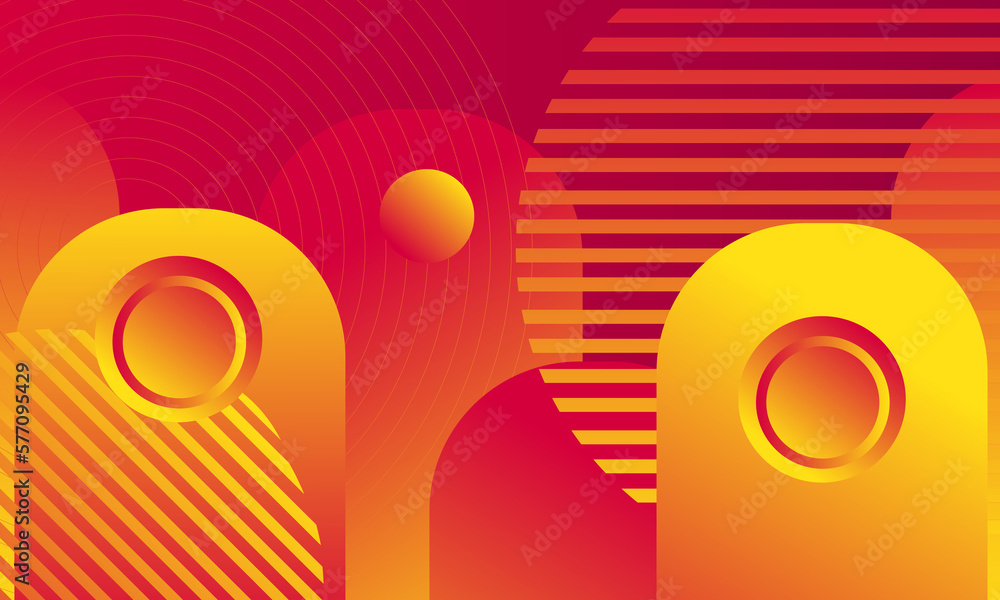 Poster moden abstract shapes element gradient composition background