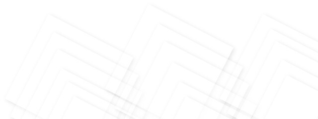 White paper texture and abstract white background. Abstract white square shape with futuristic background. Geometric lines angles shapes in white and gray layer. 