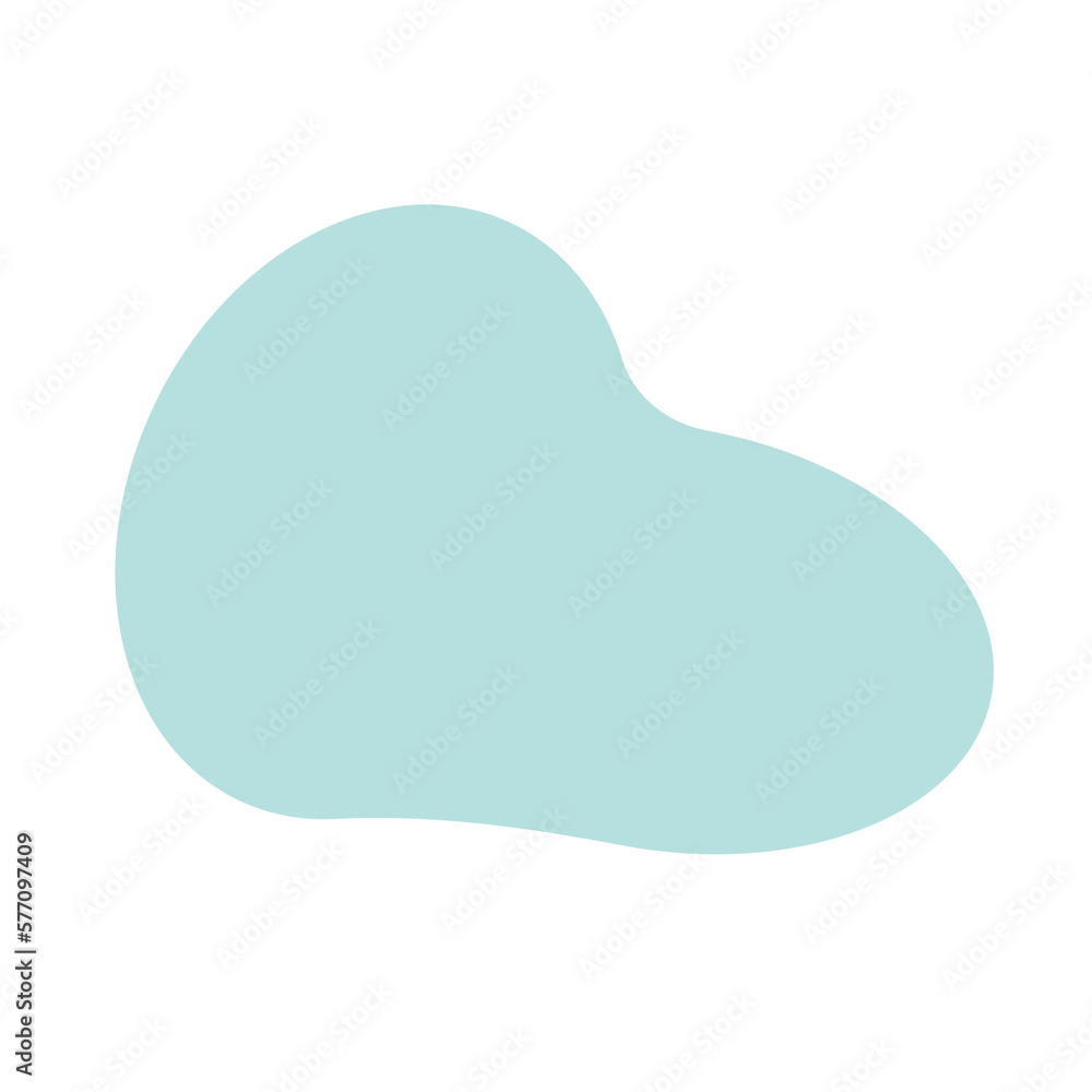 Poster random shape in blue