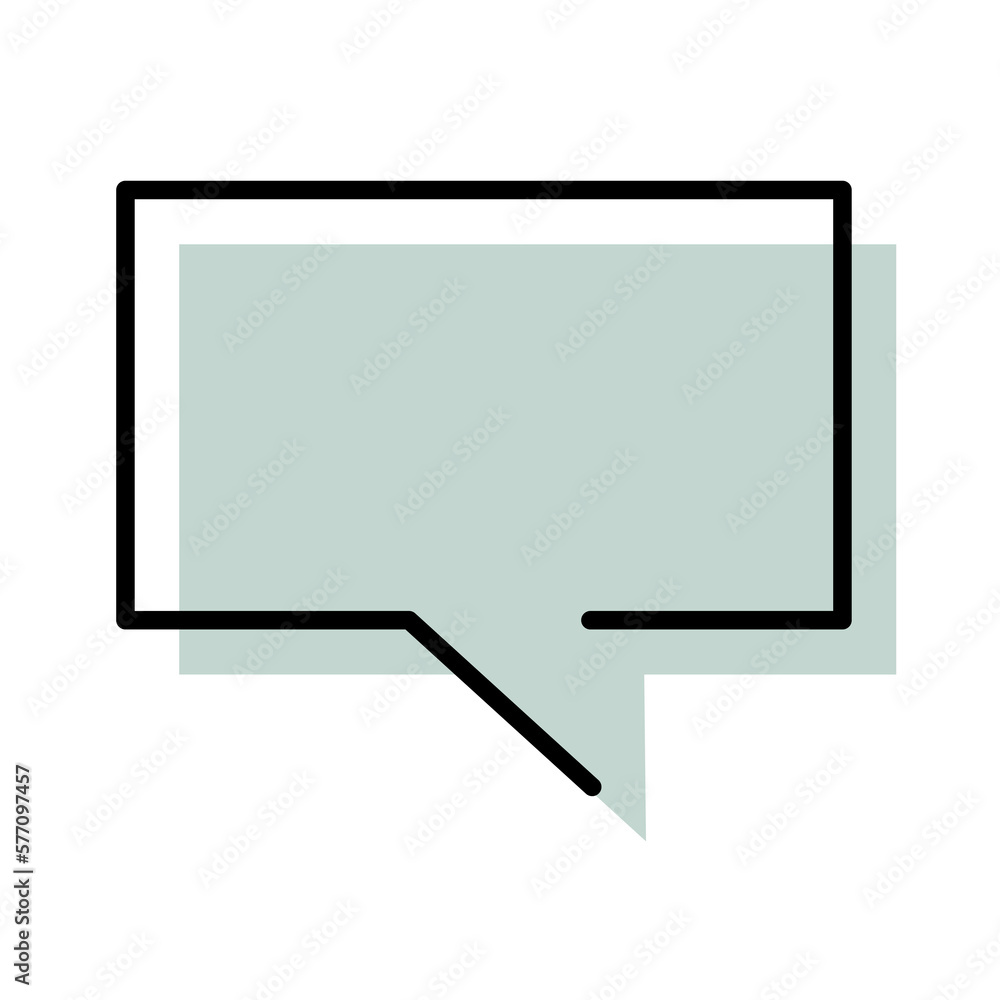 Poster bubble speech icon for text