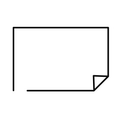 blank folded paper icon