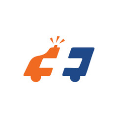 Ambulance emergency car service logo design
