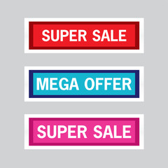 set of offer sale discount tags, special offer tags, best deal tags special offer badges, offer sale ribbons with modern design illustration vector