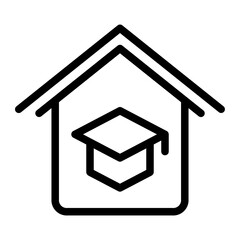 homeschooling line icon