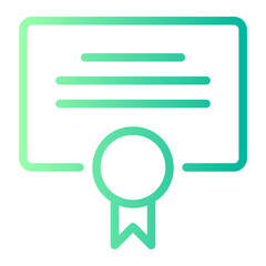 certificate gradient icon