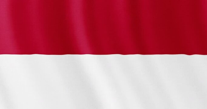 Monaco's flag seamless loop animation. 4k animation background with the flag of Monaco. 4k resolution animated backdrop.