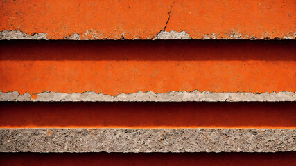Muro de Hormigón con Superficie Rugosa en Color Anaranjado Naranja, IA Generativa