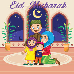 Obraz na płótnie Canvas Happy Eid Day, Eid-ul-Adha, and Eid-Ul-Fitr, Eid mubarak