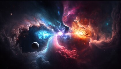 abstract background beauty and mystery of the cosmos, with a stunning galaxy in space taking center stage