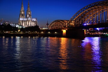 Cologne city night, Germany