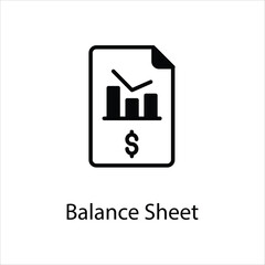 Balance Sheet icon vector stock