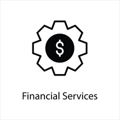 Financial Services icon vector stock