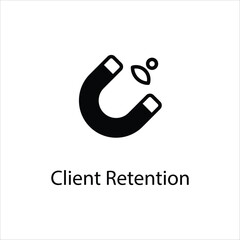 Client Retention icon vector stock