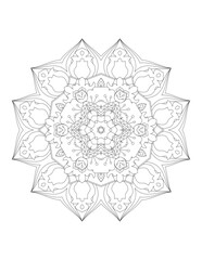Flower Mandala. Vintage decorative elements. Coloring book page. Mandala patterns. Mandalas for coloring book. Outline Mandala for coloring book. Set Mandalas. Round Ornament Pattern. Mandala. vector