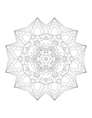 Flower Mandala. Vintage decorative elements. Coloring book page. Mandala patterns. Mandalas for coloring book. Outline Mandala for coloring book. Set Mandalas. Round Ornament Pattern. Mandala. vector