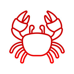 Crab icon. sign for mobile concept and web design. vector illustration