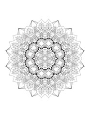 Flower Mandala. Vintage decorative elements. Coloring book page. Mandala patterns. Mandalas for coloring book. Outline Mandala for coloring book. Set Mandalas. Round Ornament Pattern. Mandala. vector