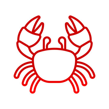 Crab icon. sign for mobile concept and web design. vector illustration