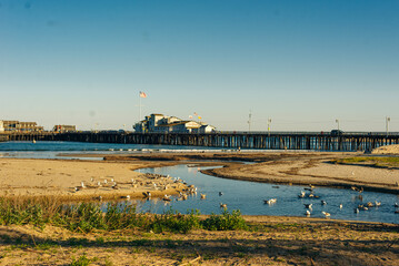 Fototapeta na wymiar Stearns Wharf in Santa Barbara, California - sep 2022