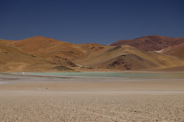 View of the diamond lagoon in the Puna Argentina