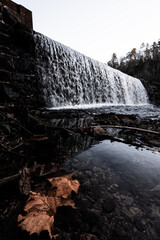 waterfall in the mountains