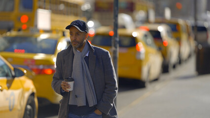 Afro-american man in the streets of New York - travel photography © 4kclips