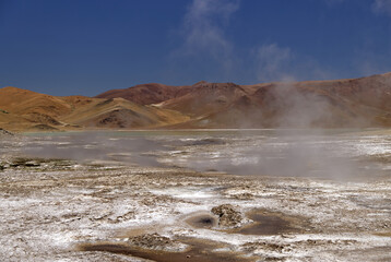 The fumaroles of the Galan Volcano in the Puna Argentina