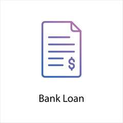 Bank Loan icon vector stock