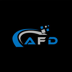 AFD letter logo design on black background. AFD creative initials letter logo concept. AFD letter design. AFD letter design on black background. AFD logo vector.
