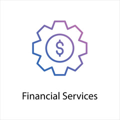 Financial Services icon vector stock