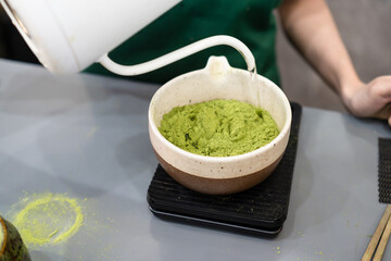 Preparing Matcha or Green Tea