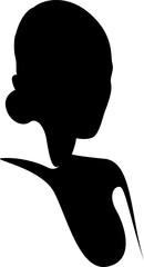 Abstract silhouette of young woman. Vector illustration.