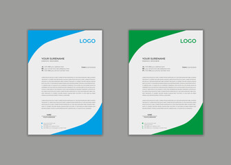 letterhead template, vector elegant school hospital medical new Professional modern simple unique minimalist creative corporate letterhead design