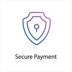 Secure Payment icon vector stock