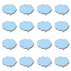 Pastel Talk bubble, Speech bubble, Speech balloon, Chat bubble, line art vector icon for apps and websites 