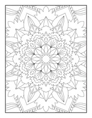 Vector abstract mandala pattern.  Coloring book Lace pattern The tattoo. mandala coloring pages. Adults Mandala Coloring Page for KDP Mandala. Coloring Page. Coloring page mandala background.
