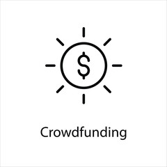 Crowdfunding icon vector stock