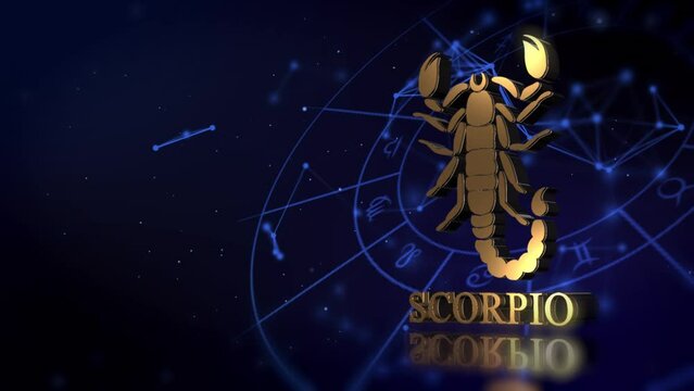 golden Scorpio Horoscope zodiac background