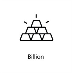 Billion icon vector stock